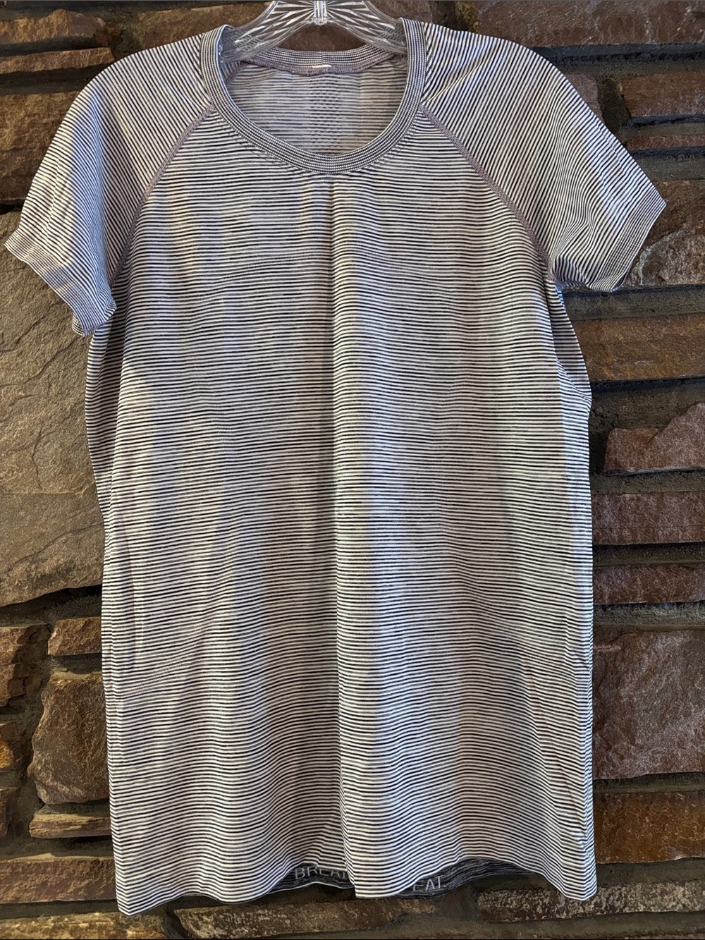 lululemon athletica Swiftly Tech Micro-Stripe Short Sleeve Active Top